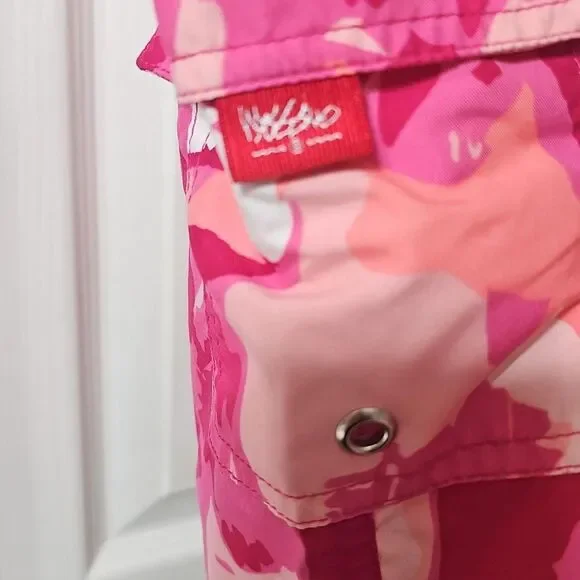 Mossimo Pink Camo Board Shorts Women's Medium Vintage Y2K Swim Trunks M - Picture 3 of 5
